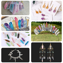 2 Strands Natural Dyed Quartz Pointed Stick Beads Strands&nbsp;G-PA0001-77