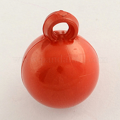 不透明なアクリルラウンドペンダント  ミックスカラー  21x16mm  穴：4mm  約215個/500g&nbsp;SACR-Q099-M02