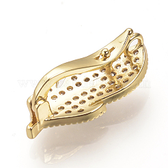Brass Micro Pave Cubic Zirconia Enhancer Shortener Bails&nbsp;ZIRC-S058-28G