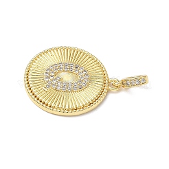Brass Micro Pave Clear Cubic Zirconia Pendants&nbsp;KK-L253-17G-Q