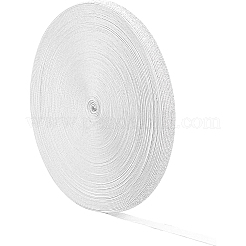 超幅広の厚手の平らなゴムバンド  ウェビング衣類縫製アクセサリー  銀  15mm&nbsp;EC-WH0003-06B-01