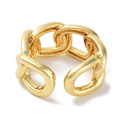 Brass Open Cuff Rings for Women&nbsp;RJEW-E292-19G