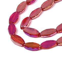 Electroplate Transparent Glass Beads Strands&nbsp;EGLA-Q125-010