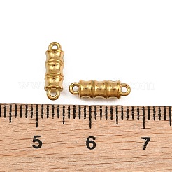 304ステンレススチールコネクタチャーム  竹のリンク  イオンプレーティング（ip）  長持ちメッキ  18KGP本金メッキ  12.5x3.5mm  穴：0.8mm&nbsp;SA-CBA302A-15G