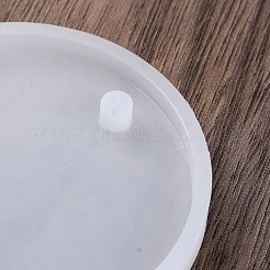 DIYシリコンモールド  レジン型  UVレジン用  エポキシ樹脂工芸品作り  ホワイト  フラットラウンド  58x6mm  穴：5mm&nbsp;SIMO-Z003-01C
