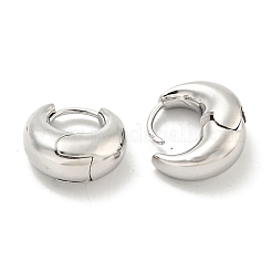 真鍮製フープピアス  プラチナメッキ  13.5x6mm&nbsp;EJEW-L211-010L-P