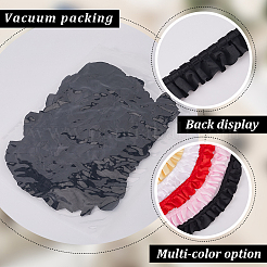 10mポリエステルフリルトリム  人形の服用  ロリータコスチュームアクセサリー  ブラック  1-5/8インチ（40mm）&nbsp;OCOR-GF0004-57E