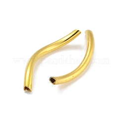 真鍮ツイストチューブビーズ  カドミウムフリー＆鉛フリー  ゴールドカラー  24~25x2mm  穴：0.9~1.2mm&nbsp;KK-B120-02C-G