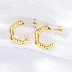 304 Stainless Steel Stud Earrings for Women&nbsp;EJEW-L296-033G-01