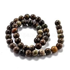 Round Natural Agate Beads Strands&nbsp;X-G-O199-02B