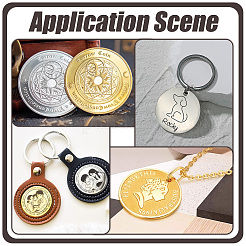 12Pcs 3 Colors Iron Blank Commemorative Coins&nbsp;AJEW-BC0011-03