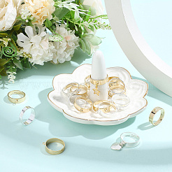 20Pcs 2 Colors Adjustable Brass Finger Rings Setting for Hanging Pendant&nbsp;KK-BBC0027-80