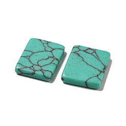 合成ターコイズカボション  染め  長方形  13~13.5x10~11x2~2.5mm&nbsp;G-G075-07
