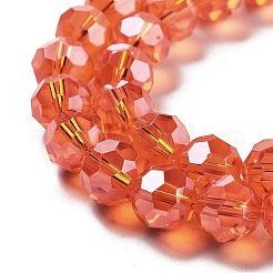 Electroplate Transparent Glass Beads Strands&nbsp;EGLA-A035-T10mm-A05