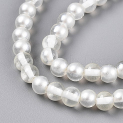 Baking Paint Transparent Glass Beads Strands&nbsp;DGLA-N011-6mm-01