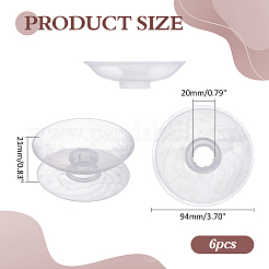 PPプラスチックボビン  縫製用糸コードボビン  透明  94x21mm&nbsp;FIND-WH0816-049