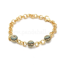 Brass Rolo Chains Bracelets&nbsp;LS-BJEW-B145-04G