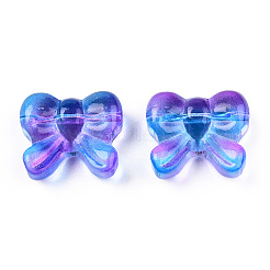 Transparent Spray Painted Glass Beads&nbsp;LS-GLAA-N035-025-G02