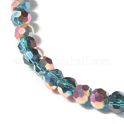 Transparent Electroplated Glass Beads Strands&nbsp;X-GLAA-G097-04C