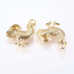 合金ペンダント  18KGP本金メッキ  チキン  ゴールドカラー  20x15x3mm  穴：2mm&nbsp;PALLOY-F204-16G