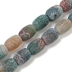 天然石風化瑪瑙ビーズ連売り  染め＆加熱  バレル  ライトシーグリーン  14x10mm  穴：1.4mm  約28個/連  15''（38.1センチメートル）&nbsp;G-NH0047-B01-01