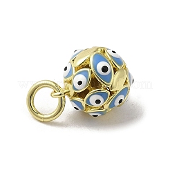 Brass Enamel Charms&nbsp;KK-E092-12G-02
