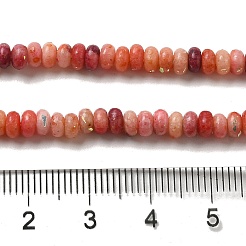 天然ドロマイトビーズ連売り  合成オパールと  染め  ロンデル  ライトコーラル  4x2mm  穴：0.7mm  約177個/連  15.94''（40.5センチメートル）&nbsp;G-K350-A01-01G