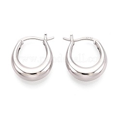 925 Sterling Silver Hoop Earrings&nbsp;STER-N016-130P