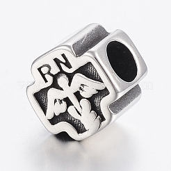 304 Stainless Steel European Beads&nbsp;STAS-H440-96AS
