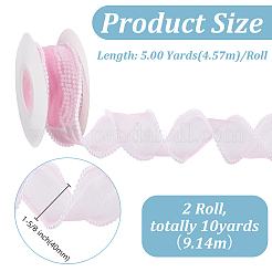 5 Yards Acrylic Fibers Wrinkle Ribbon&nbsp;OCOR-WH0070-210B