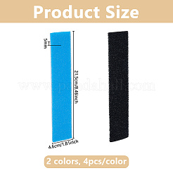 2袋2色スポンジエアコンフィルター交換用  長方形  ミックスカラー  215x46x5mm  4個/袋  1袋/色&nbsp;AJEW-DC0004-20