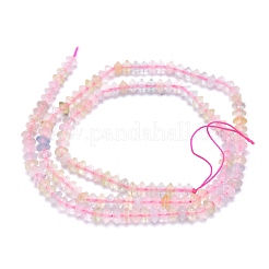 天然石モルガナイトビーズ連売り  多面カット  双円錐形  3.5~4x2~3mm  穴：0.6mm  約171個/連  15.55インチ（39.5cm）&nbsp;G-M353-A32-3.5mm-4mm
