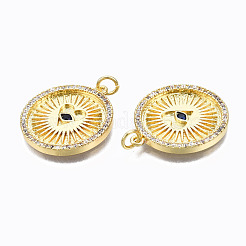 Brass Micro Pave Cubic Zirconia Pendants&nbsp;ZIRC-N039-132-NF