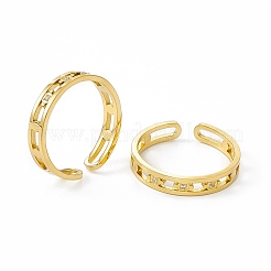 Ion Plating(IP) 304 Stainless Steel Cubic Zirconia Cuff Ring for Women&nbsp;RJEW-C060-29G