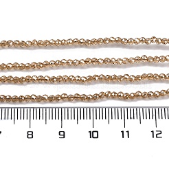 電気メッキガラスビーズセット  丸いビーズの連売り  パール光沢メッキ  多面カット  バリーウッド  2mm  穴：0.6mm  約184~193個/連  13.86~14.02''（35.2~35.6センチメートル）&nbsp;EGLA-H107-01A-PL01