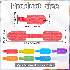 80Pcs 8 Colors Nylon and Polyester Hook and Loop Cable Labels&nbsp;FIND-GO0004-26