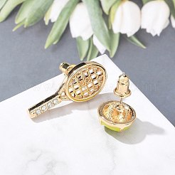 Brass Micro Pave Cubic Zirconia Stud Earrings&nbsp;EJEW-Z080-03G-01