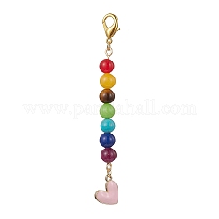 Alloy Enamel Heart Pendant Decorations&nbsp;HJEW-JM01507