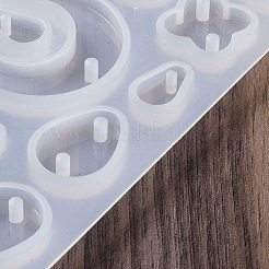 DIYシリコンモールド  デコレーションメイキング  レジン型  UVレジン用  エポキシ樹脂ジュエリー作り  透明  121x116x5mm  穴：2mm  内径：11~58x7.5~39mm&nbsp;X1-SIMO-H020-01D