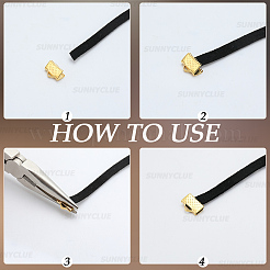 200Pcs 10 Styles Alloy Ribbon Ends&nbsp;FIND-SC0021-78