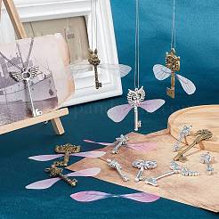 DIY Skeleton Key & Wing Pendant Charm Bracelet Making Kit&nbsp;DIY-SC0017-49