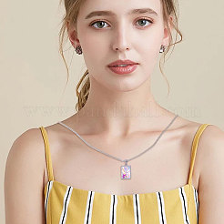 スターリングシルバーペンダントカボションセッティング1個925組  長方形  1pc スエード生地スクエアシルバー研磨布  プラチナ  トレイ：16x12mm  20x13.5x1.5mm  穴：5.5x4mm&nbsp;STER-BC0002-77A