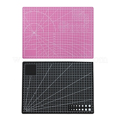 A4プラスチックカッティングマット  両面グリッドまな板  クラフトアート用  長方形  ピンク  21x29.7cm&nbsp;WG93568-01