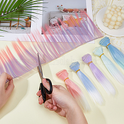 6Pcs 6 Colors High Temperature Fiber Doll Wig Hair&nbsp;AJEW-DC0002-09