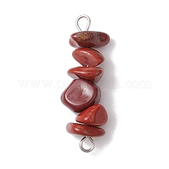30Pcs 30 Styles 304 Mixed Gemstone Chip Beaded Connector Charms&nbsp;PALLOY-JF02873-02
