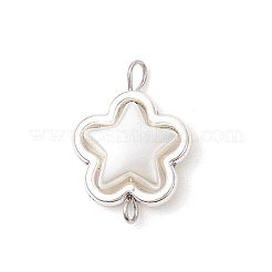 Alloy & ABS Plastic Imitation Pearl Star Connector Charms&nbsp;PALLOY-JF03871