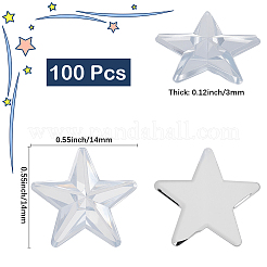 100Pcs Acrylic Rhinestone Cabochons&nbsp;OACR-CY0001-02