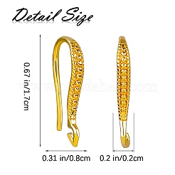 20Pcs Brass Earring Hooks&nbsp;ZIRC-SZ0005-18