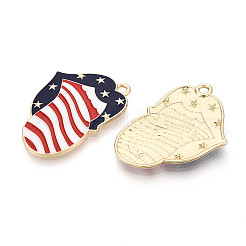 Independence Day Alloy Enamel Pendants&nbsp;ENAM-T022-46KCG
