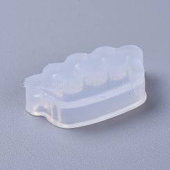 食品グレードのシリコンモールド  レジン型  UVレジン用  エポキシ樹脂ジュエリー作り  クラウン  ホワイト  19x32x7mm  内径：14x26mm&nbsp;LS-DIY-L026-032